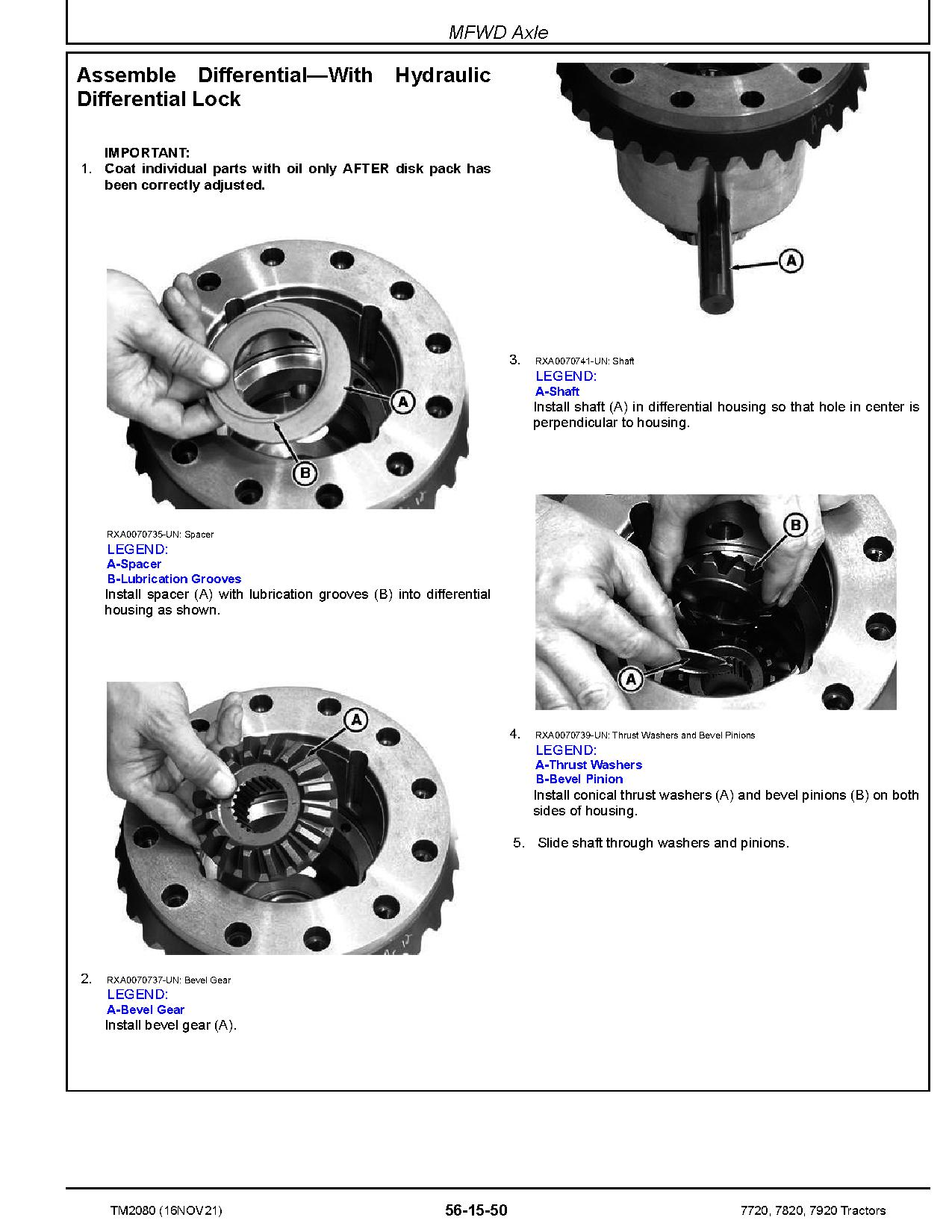 John Deere 7720 7820 7920 Tractors Repair Manual TM2080 (4)
