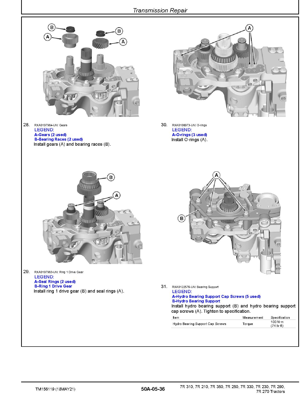John Deere 77R 210 7R 230 7R 250 7R 270 7R 290 7R 310 7R 330 7R 350 Tractors Repair Manual TM156119 (3)