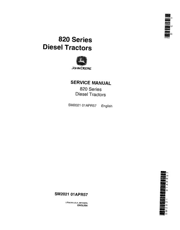 John Deere 80 820 830 Tractors Service Manual Sm2021 (1)