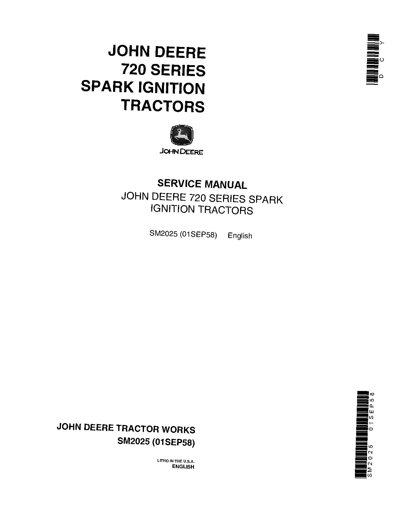 John Deere 80 820 830 Tractors Service Manual SM2025 (1)