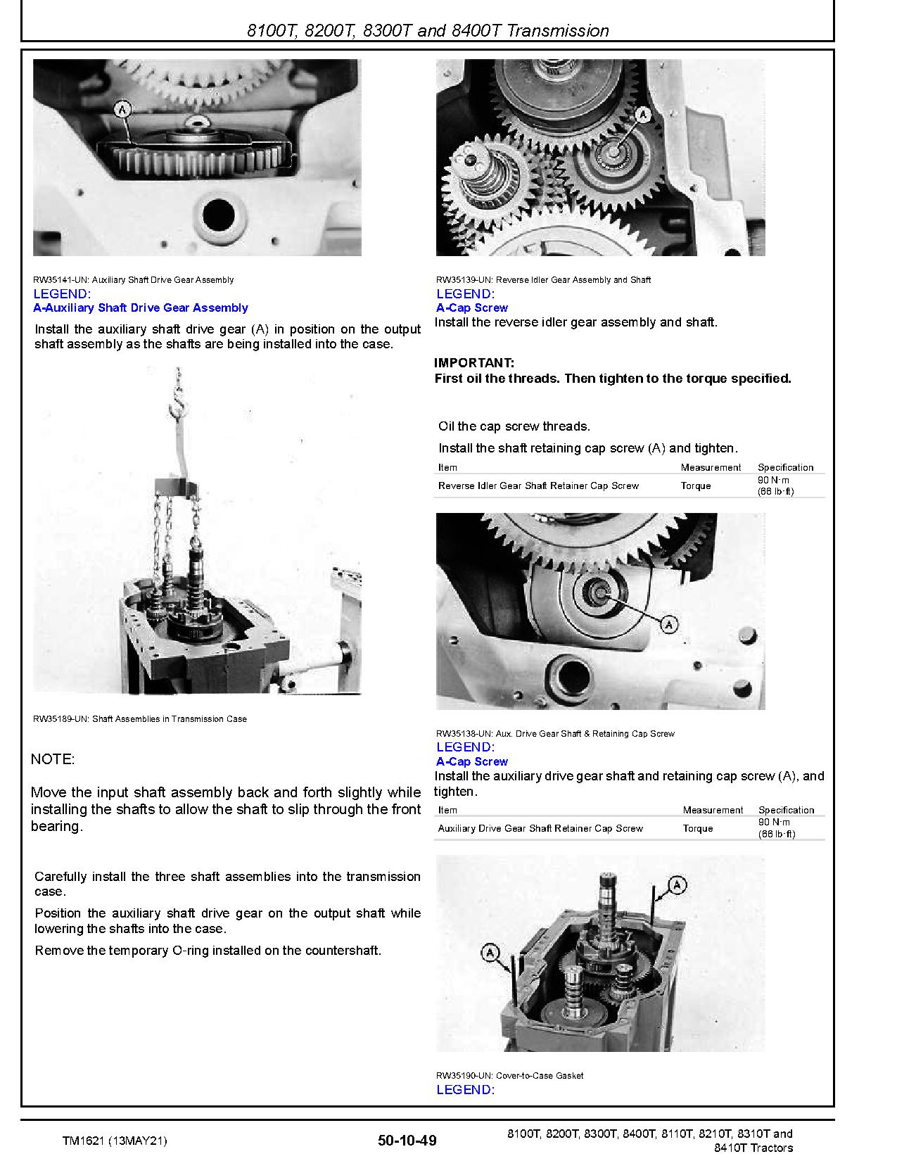 John Deere 8100T 8110T 8200T 8210T 8300T 8310T 8400T 8410T Tracked Tractors Repair Manual TM1621 (3)