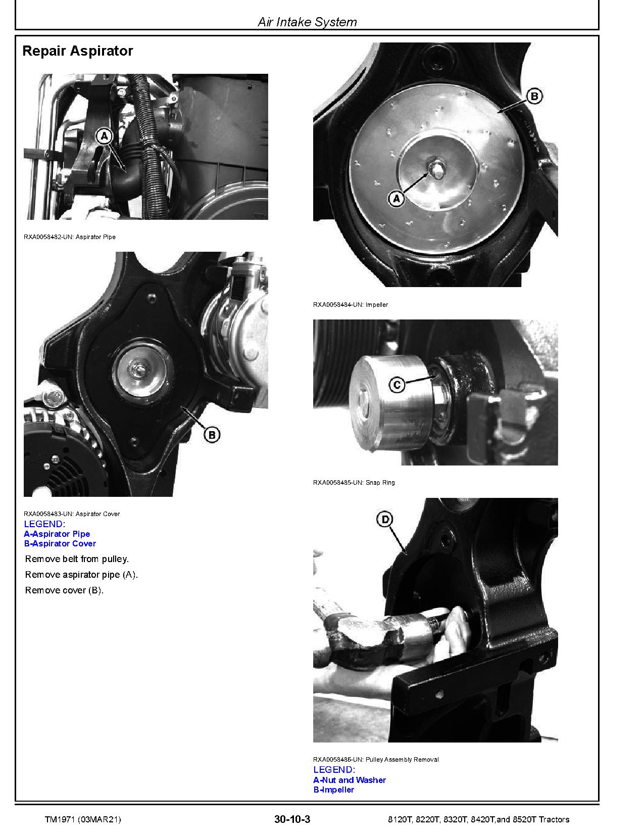 John Deere 8120T 8220T 8320T 8420T 8520T Tracked Tractors Repair Manual TM1971 (2)