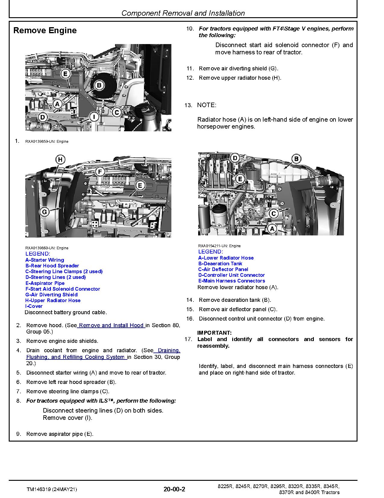 John Deere 8225R 8245R 8270R 8295R 8320R 8335R 8345R 8370R 8400R Tractors Repair Manual TM146319 (2)