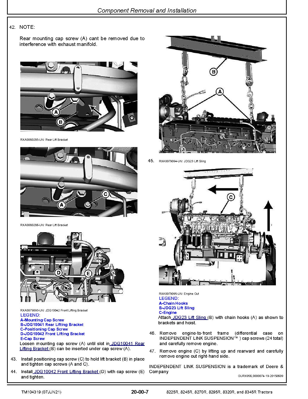 John Deere 8225R 8245R 8270R 8295R 8320R 8345R Tractors Repair Manual TM104319 (2)