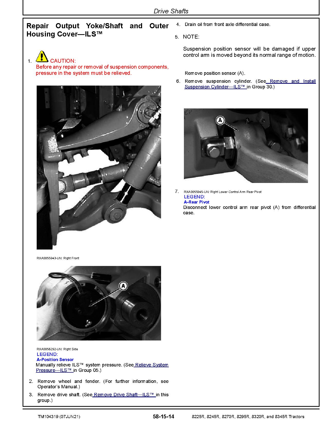 John Deere 8225R 8245R 8270R 8295R 8320R 8345R Tractors Repair Manual TM104319 (3)