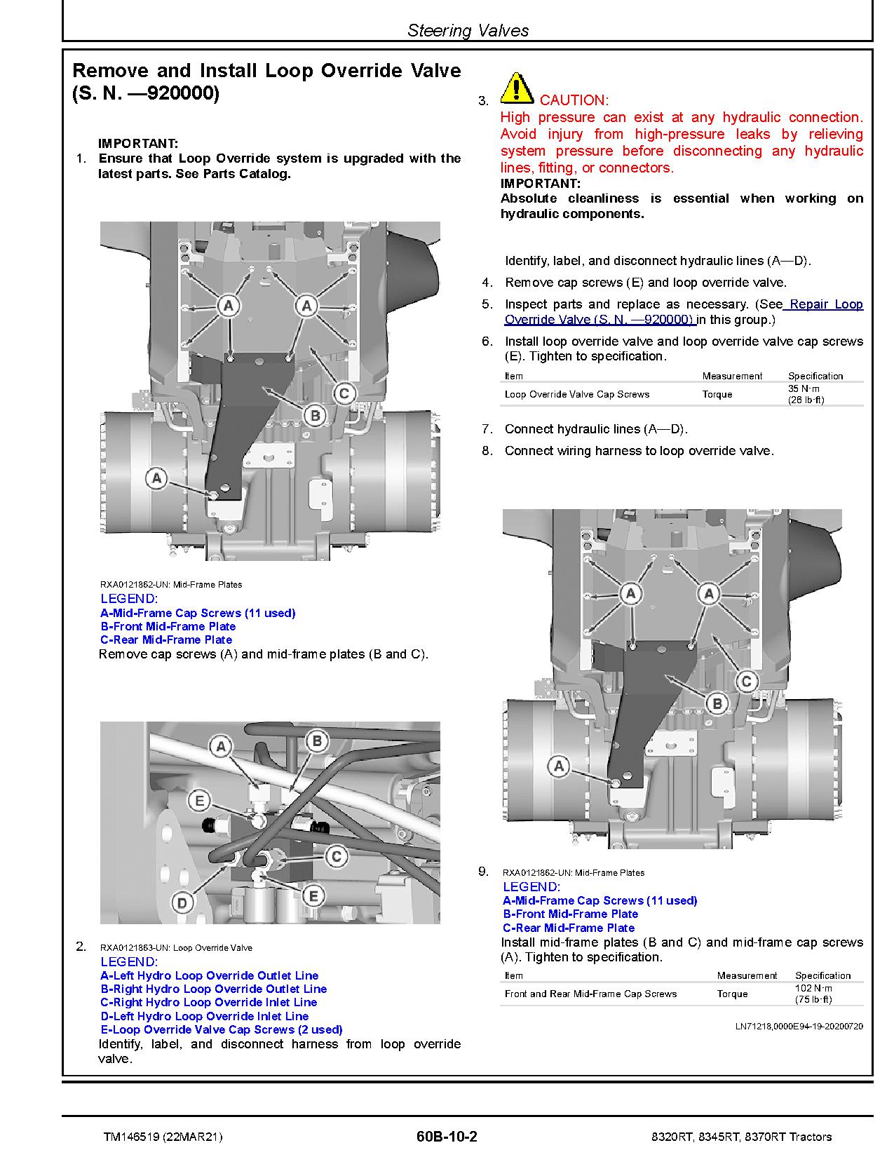 John Deere 8320RT 8345RT 8370RT Tracked Tractors Repair Manual TM146519 (4)