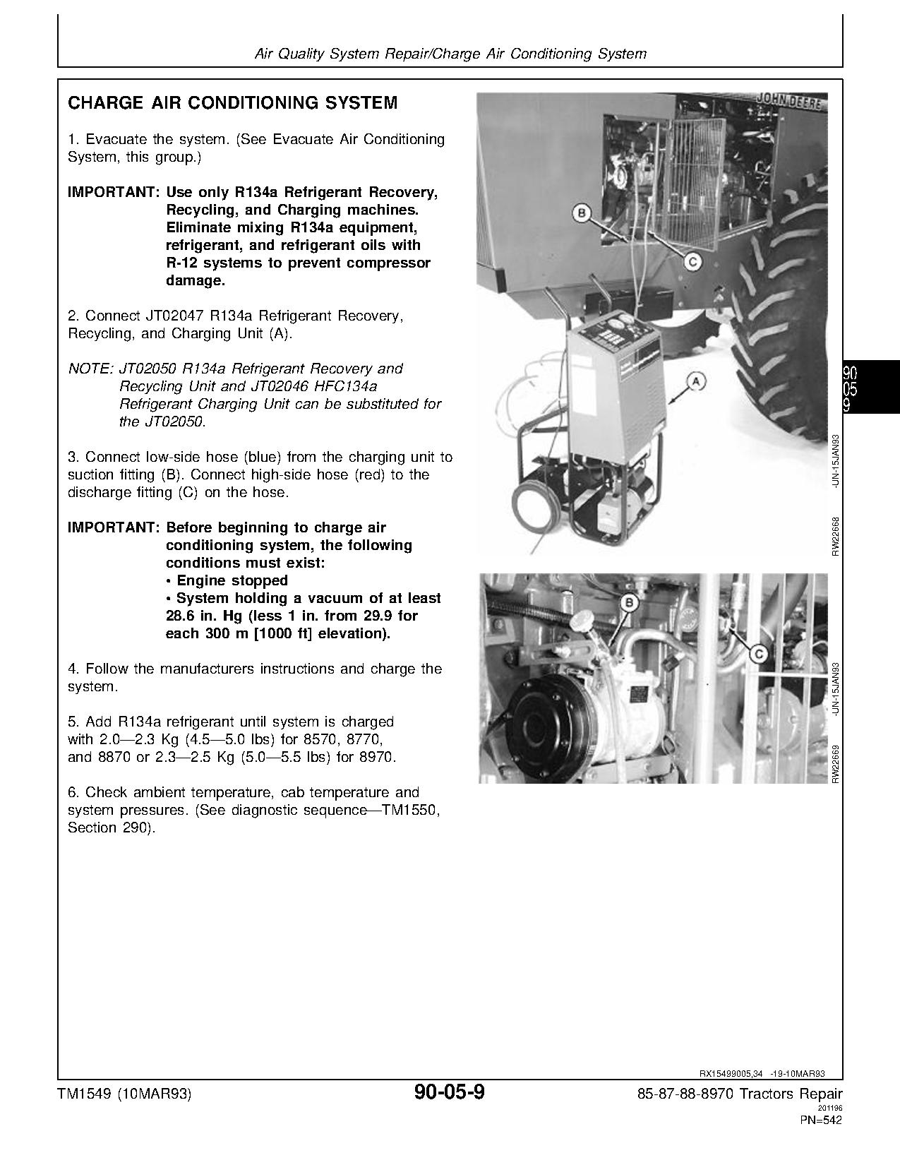 John Deere 8570 8770 8870 8970 4WD Articulated Tractors Repair Manual TM1549 (4)