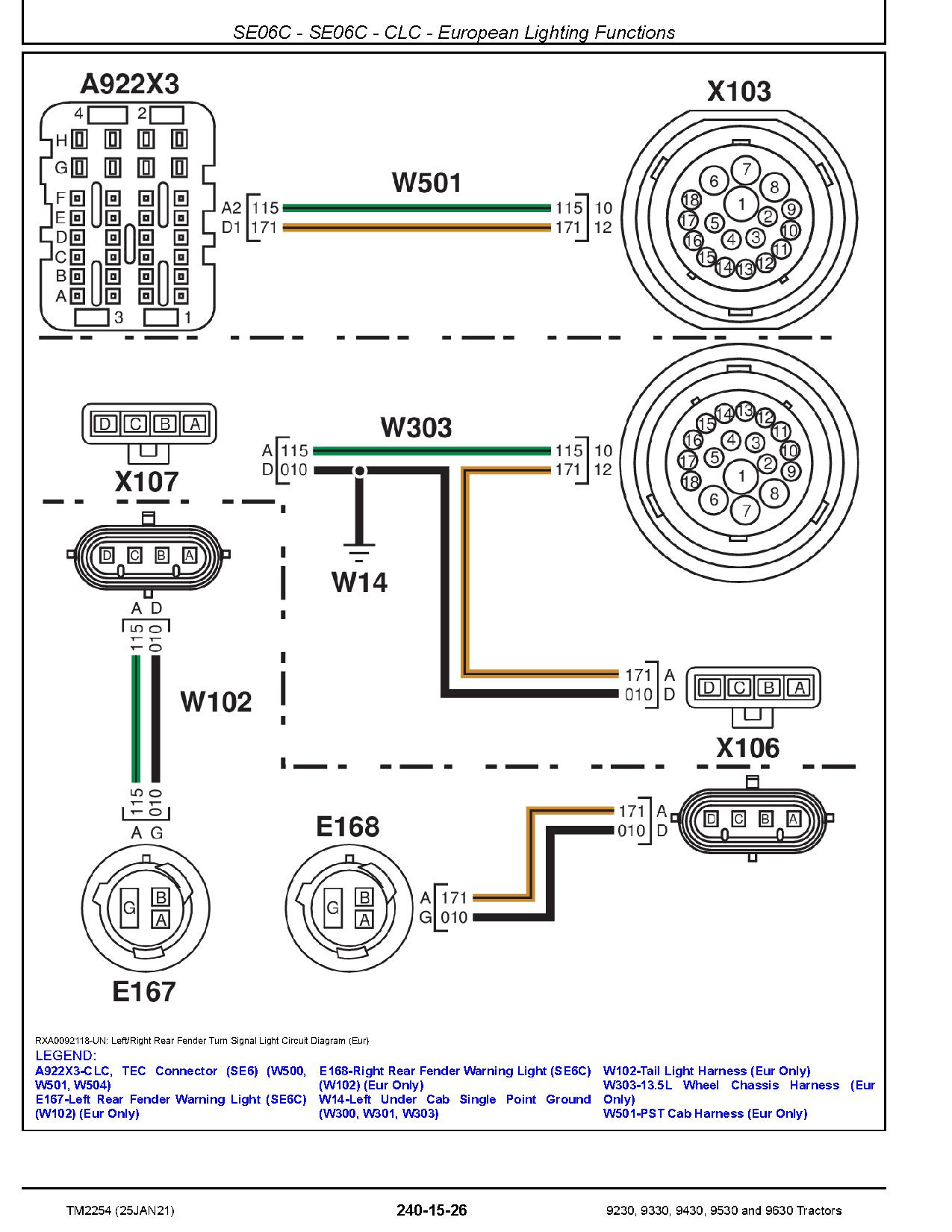 John Deere 9230 9330 9430 9530 9630 4WD Articulated Tractors Diagnostic Manual TM2254 (2)