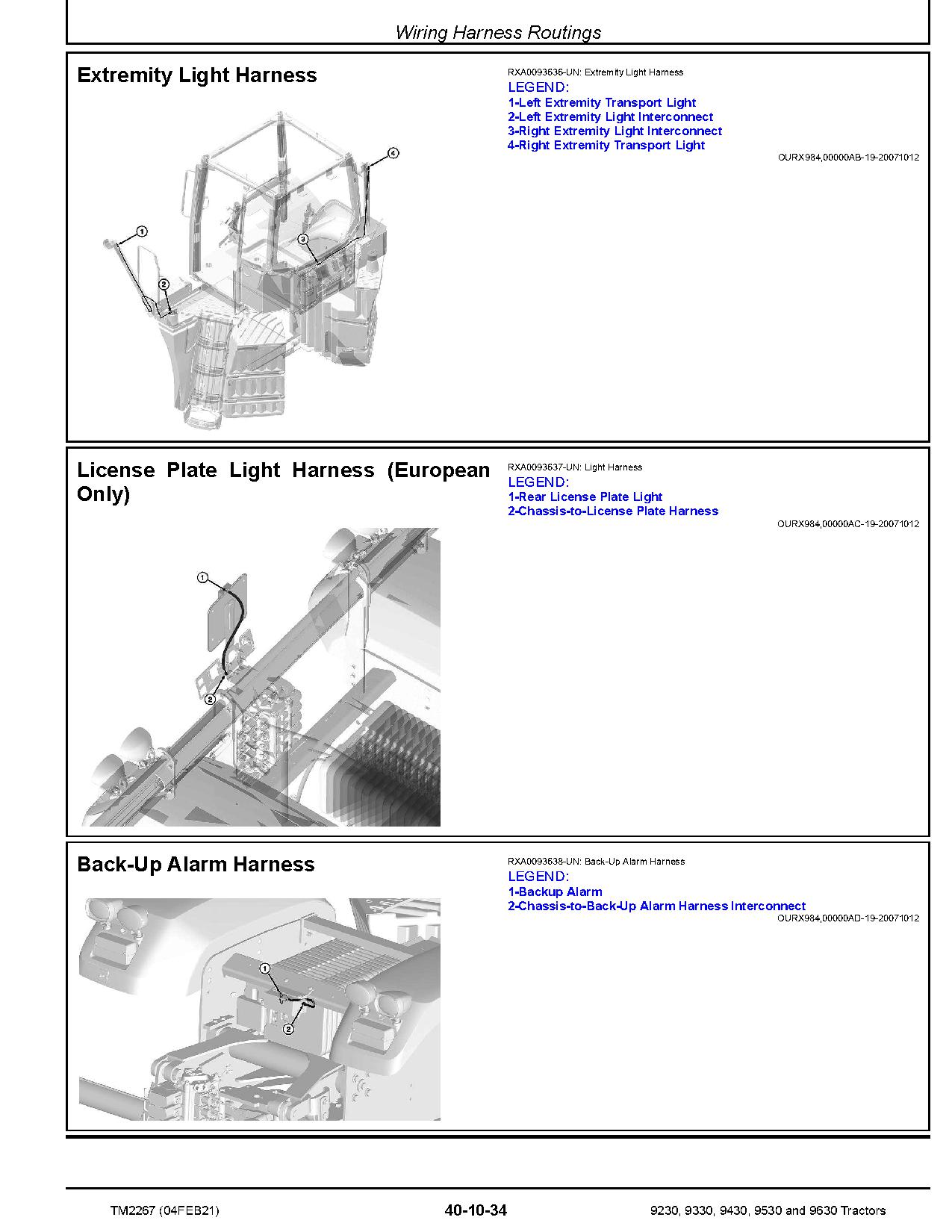 John Deere 9230 9330 9430 9530 9630 4WD Articulated Tractors Repair Manual TM2267 (3)
