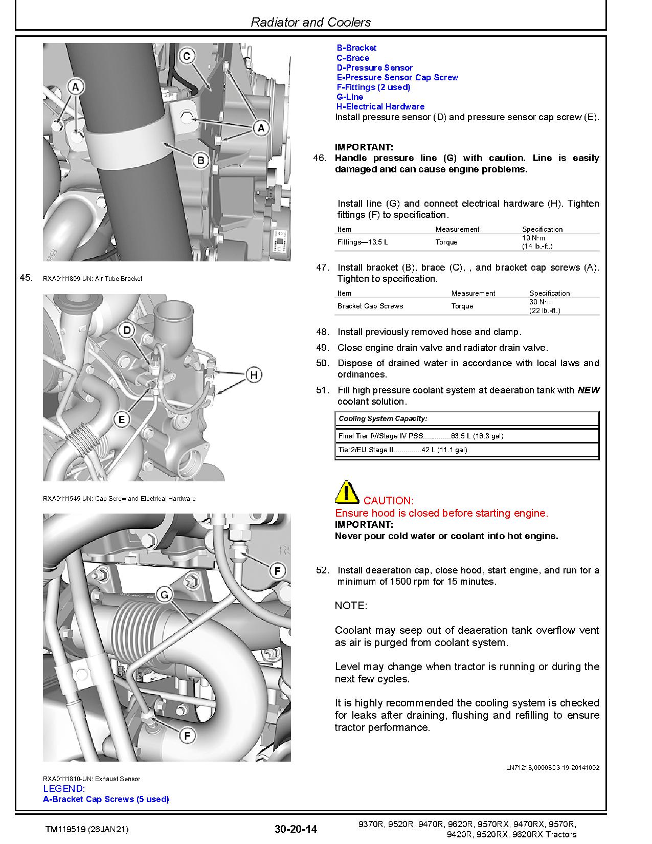 John Deere 9370R 9420R 9470R 9520R 9570R 9620R 9470RX 9520RX 9570RX 9620RX Tractors Repair Manual TM119519 (2)