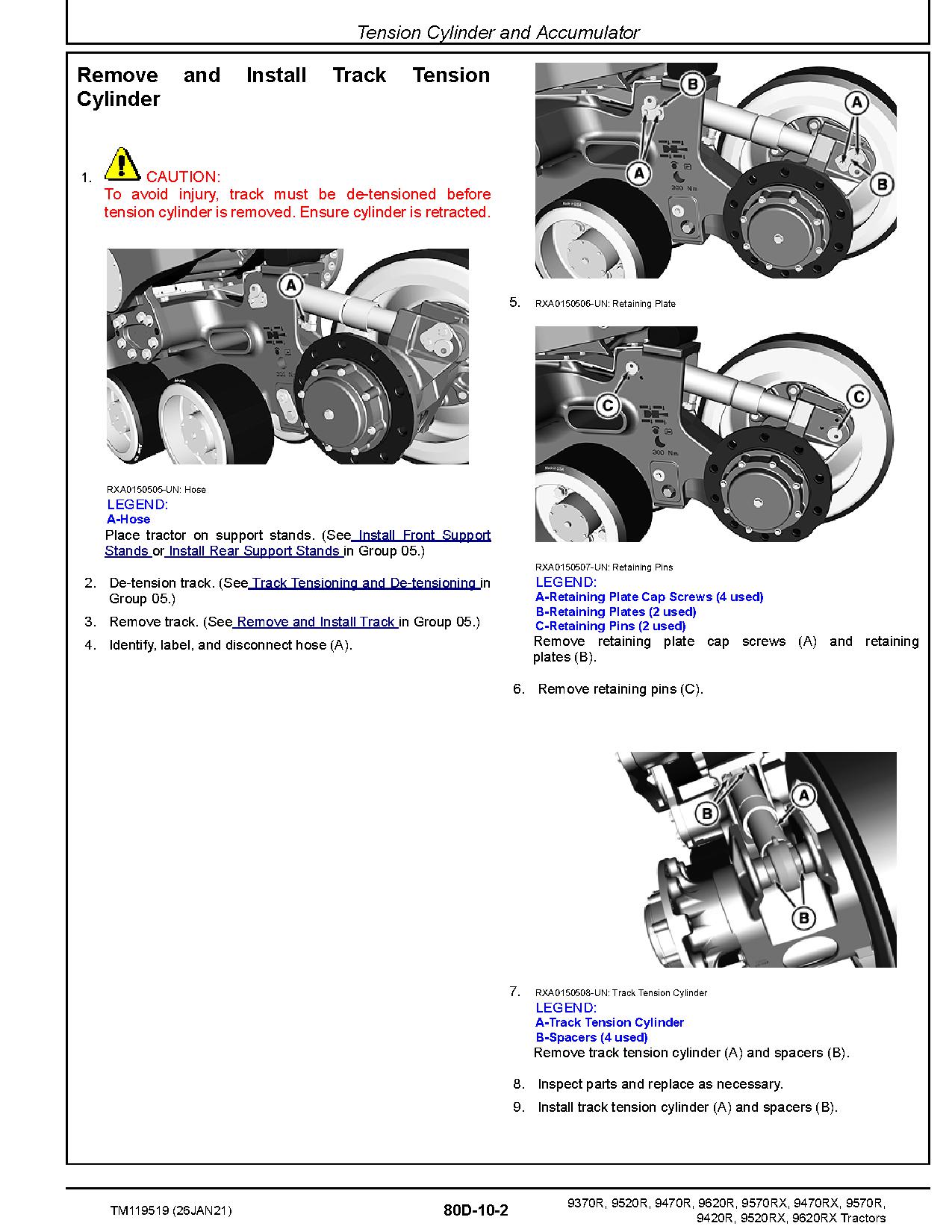 John Deere 9370R 9420R 9470R 9520R 9570R 9620R 9470RX 9520RX 9570RX 9620RX Tractors Repair Manual TM119519 (4)