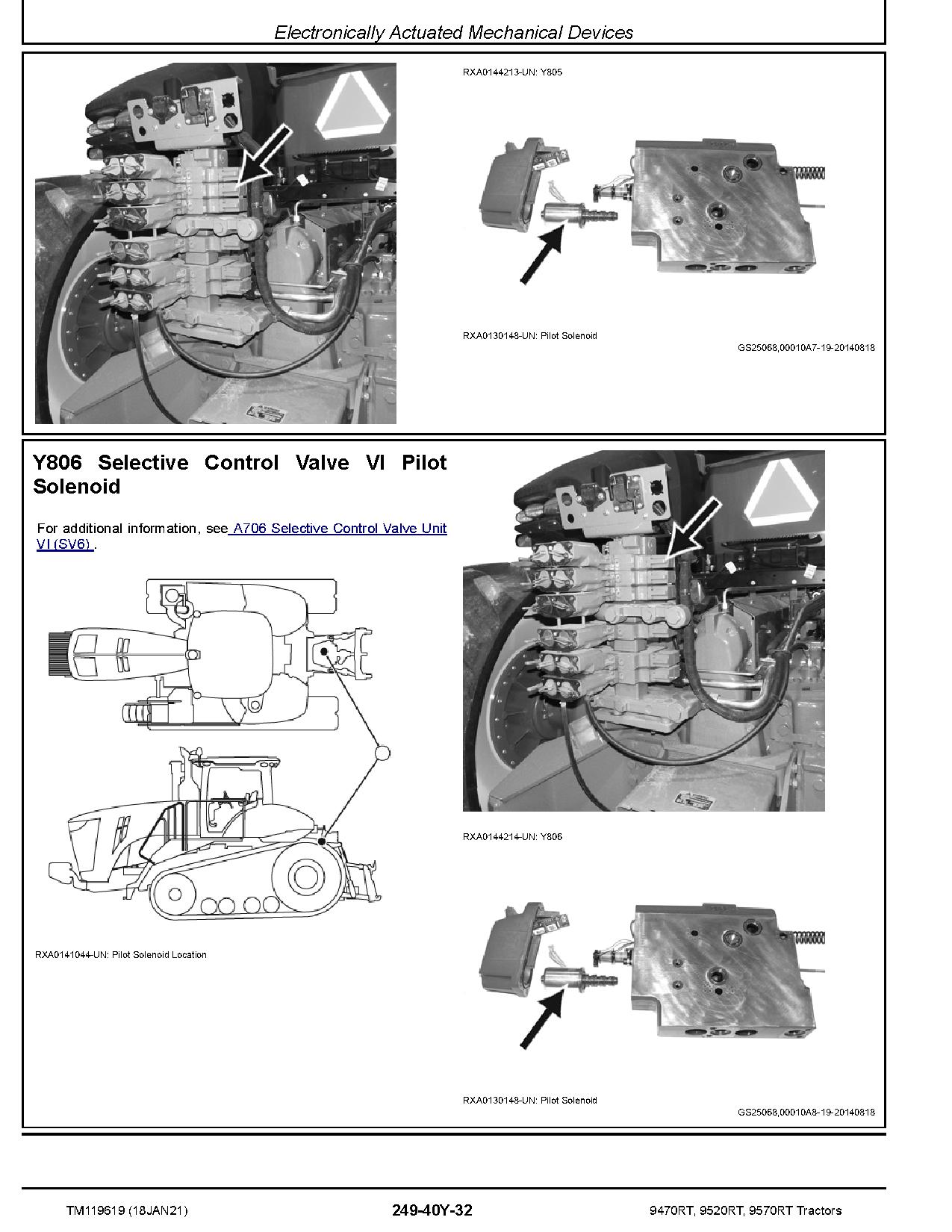 John Deere 9470RT 9520RT 9570RT Tracked Tractors Diagnostic Manual TM119619 (4)