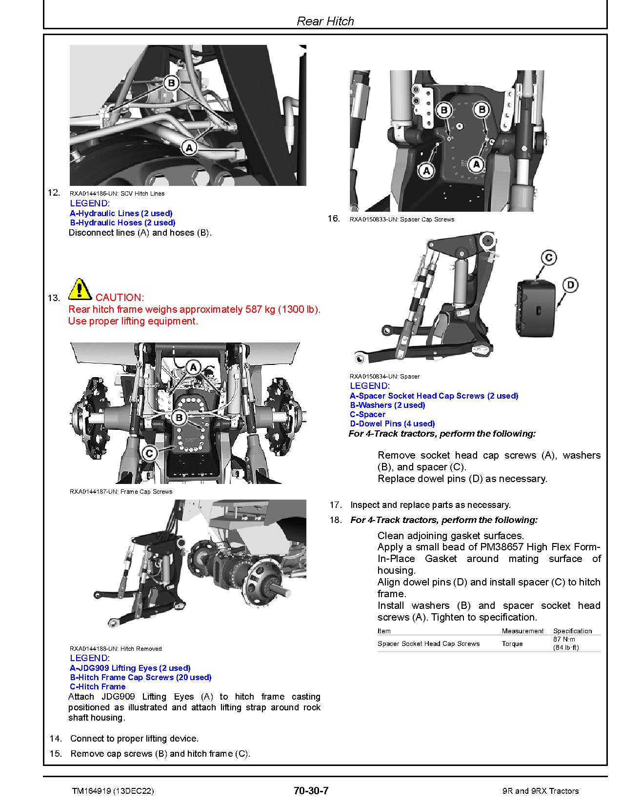 John Deere 9R 9RX Tractors Repair Manual TM164919 (3)