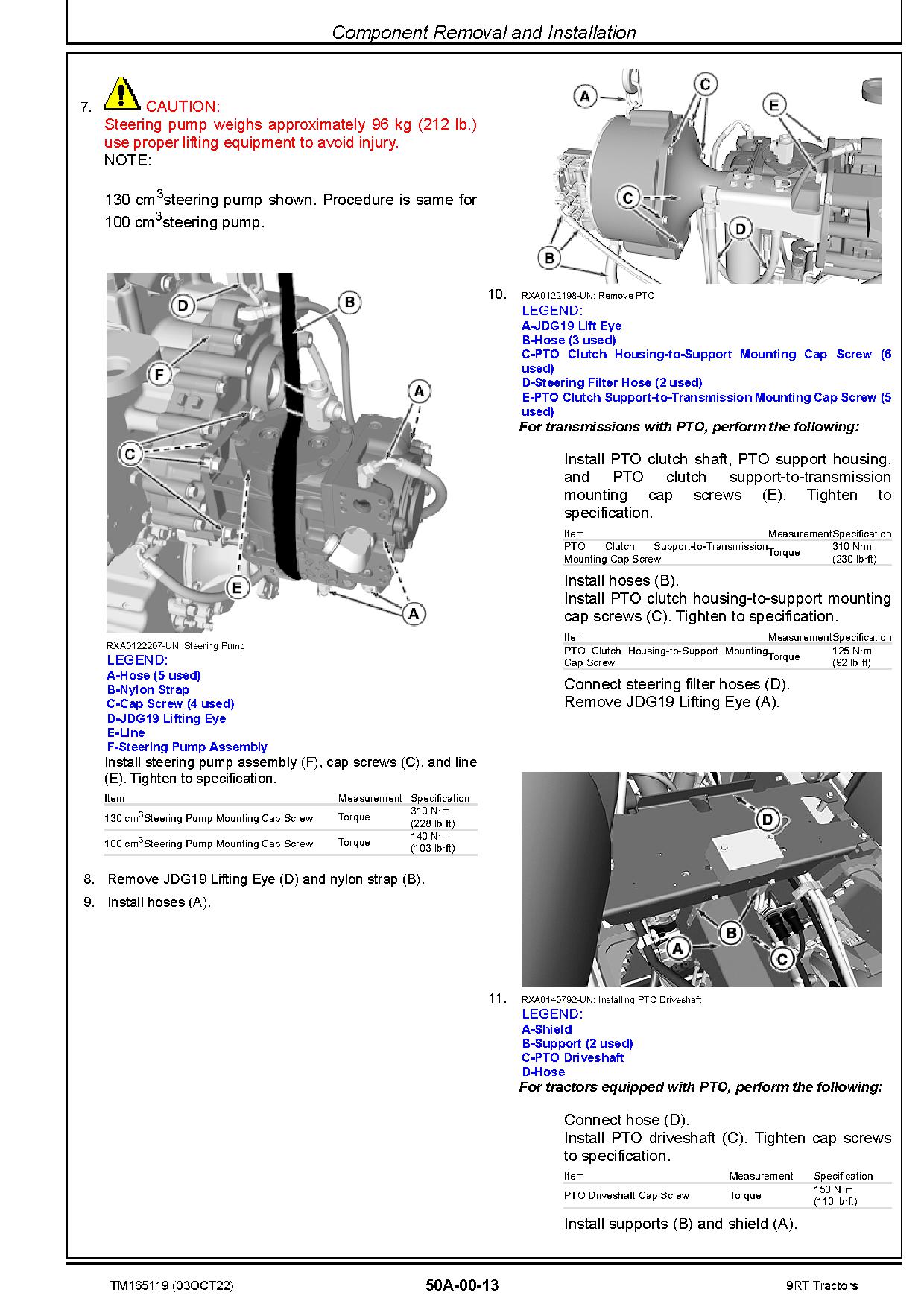 John Deere 9RT470 9RT520 9RT570 Tractors Repair Manual TM165119 (3)