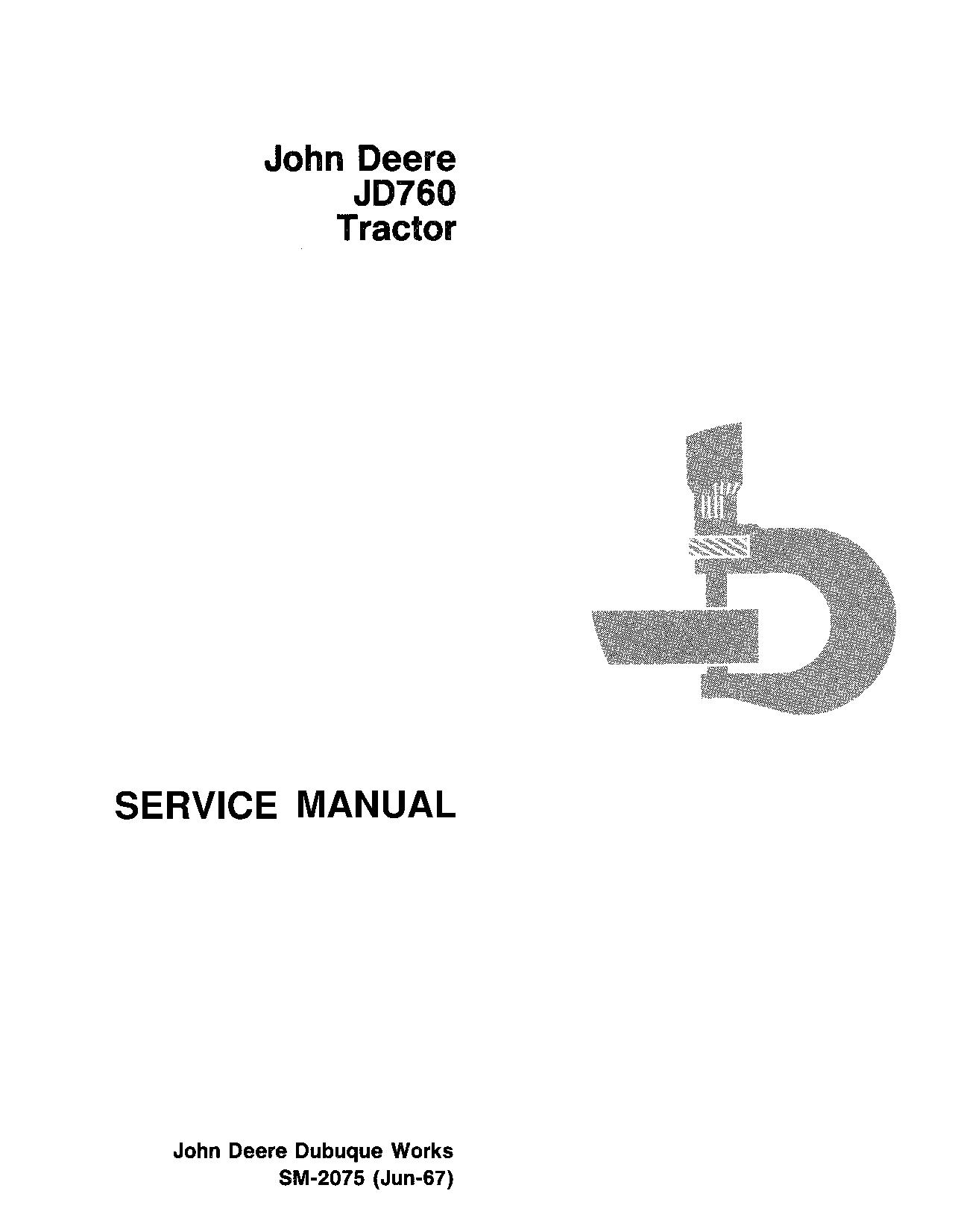 John Deere JD760 Tractors Service Manual SM2075 (1)