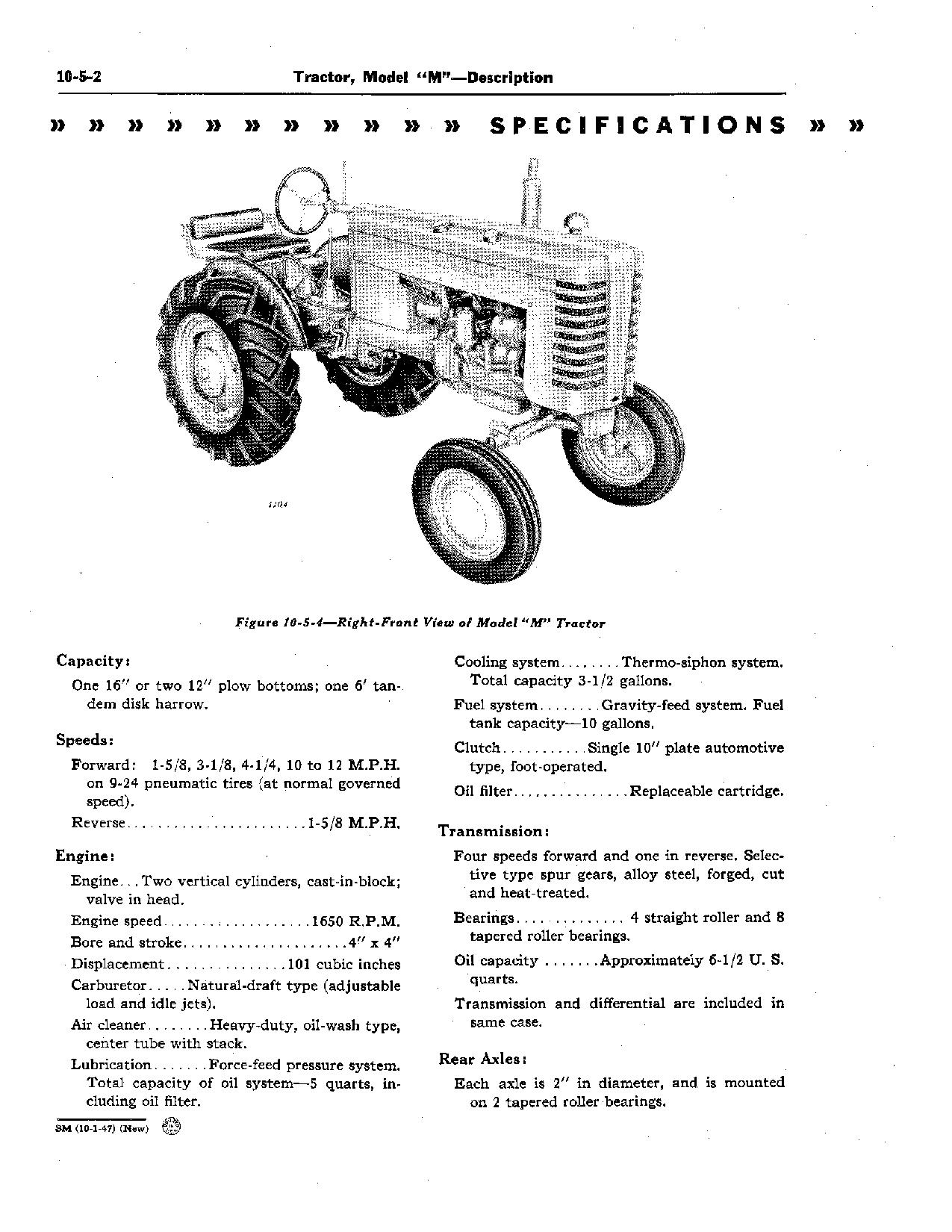 John Deere M Tractors Service Manual SM2001 (2)