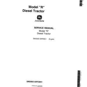 John Deere R Diesel Tractors Service Manual SM2005 (1)