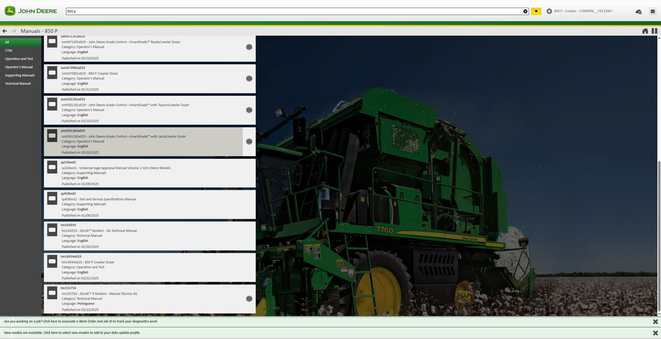 John Deere SA 5.4.44 AG 11.2025 Diagnostic Program 4