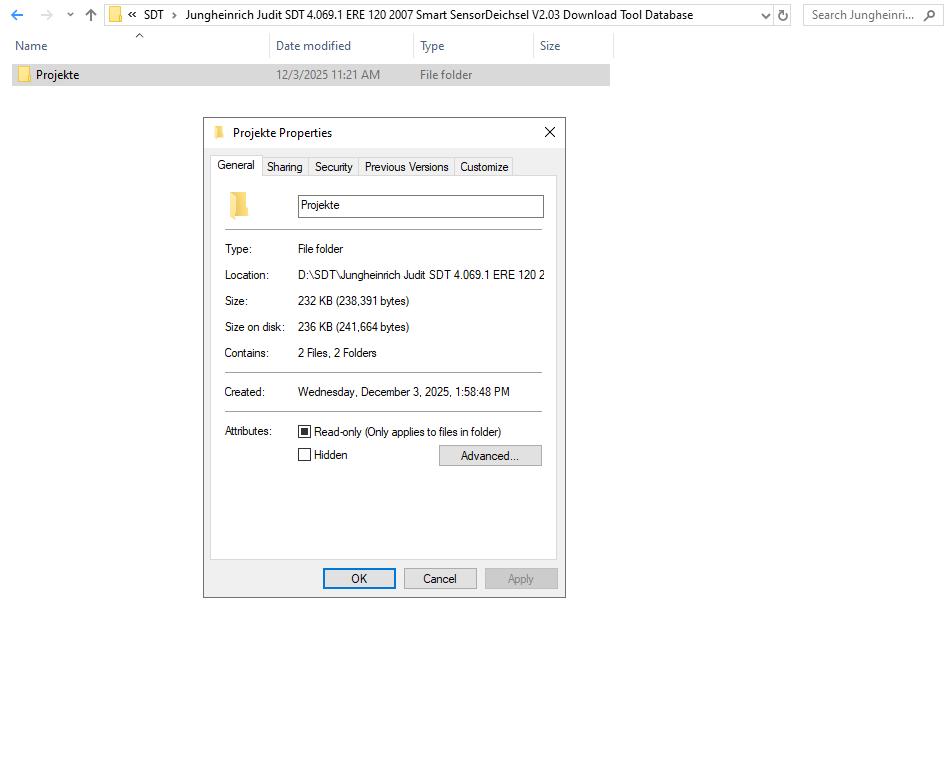 Jungheinrich Judit SDT 4.069.1 ERE 120 2007 Smart SensorDeichsel V2.03 Download Tool Database (1)