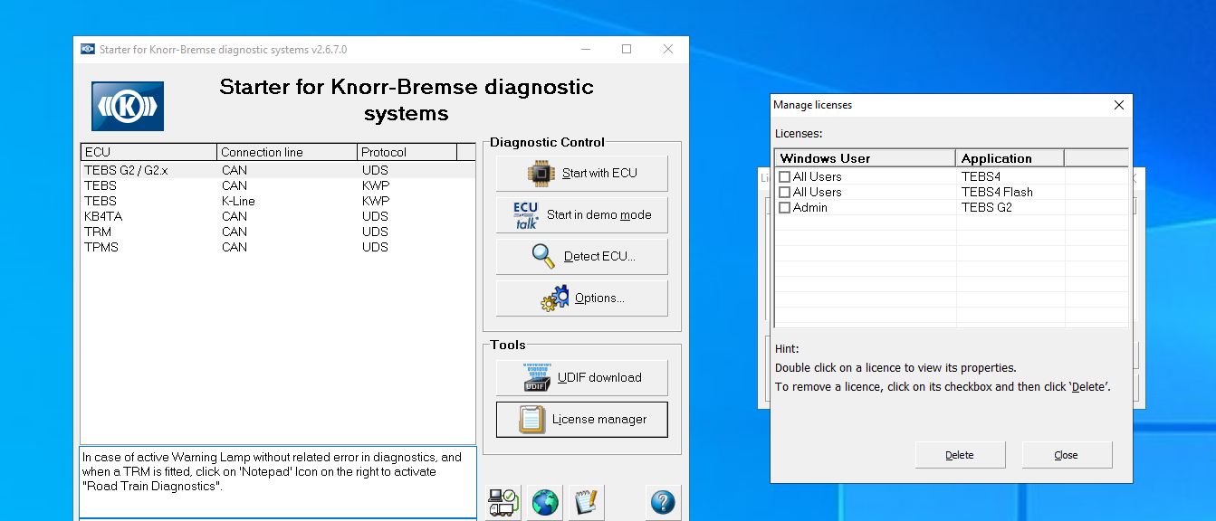 KNORR BREMSE DIAGNOSTICS SYSTEMS 2.6.7.3 [2025.07] Diagnsotic Program 1