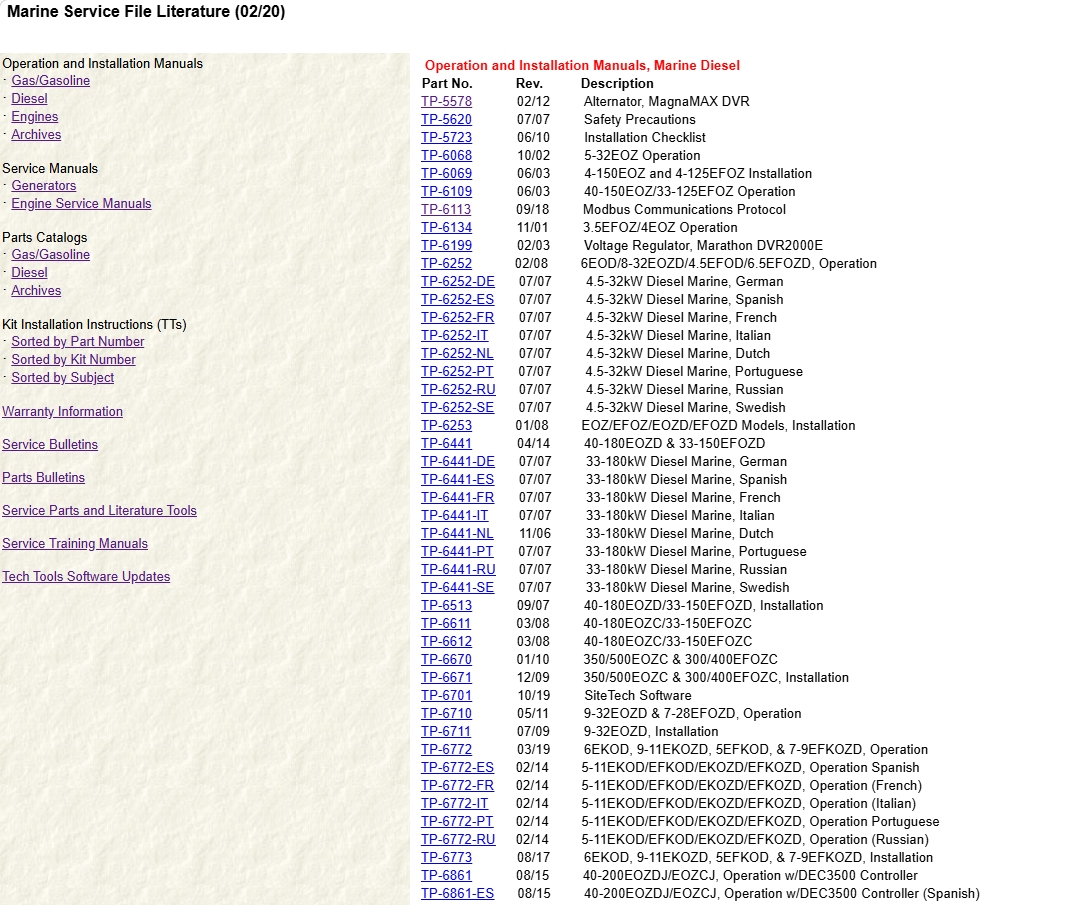 Kohler Marine Service File Literature 2020 3