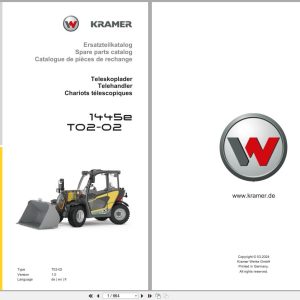 Kramer Telehandler 1445E T02 02 Spare Parts Catalog 03.2024 DE EN FR (1)