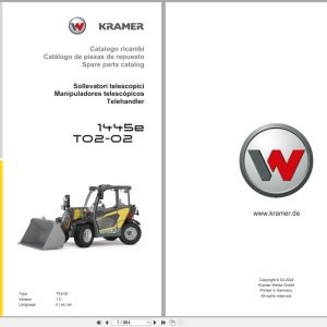 Kramer Telehandler 1445E T02 02 Spare Parts Catalog 03.2024 IT ES EN (1)
