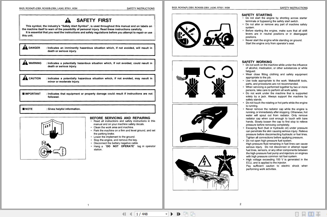 Kubota Backhoe Loader BX25 Workshop Manual (1)