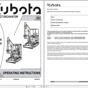 Kubota Compact Excavator KX027 4 KX030 4 Operating Instruction RG268 8135 7 2019 (1)