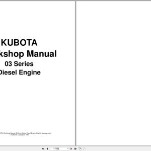 Kubota Diesel Engine 3 Series D1403 B to F2803 BE Workshop Manual (1)