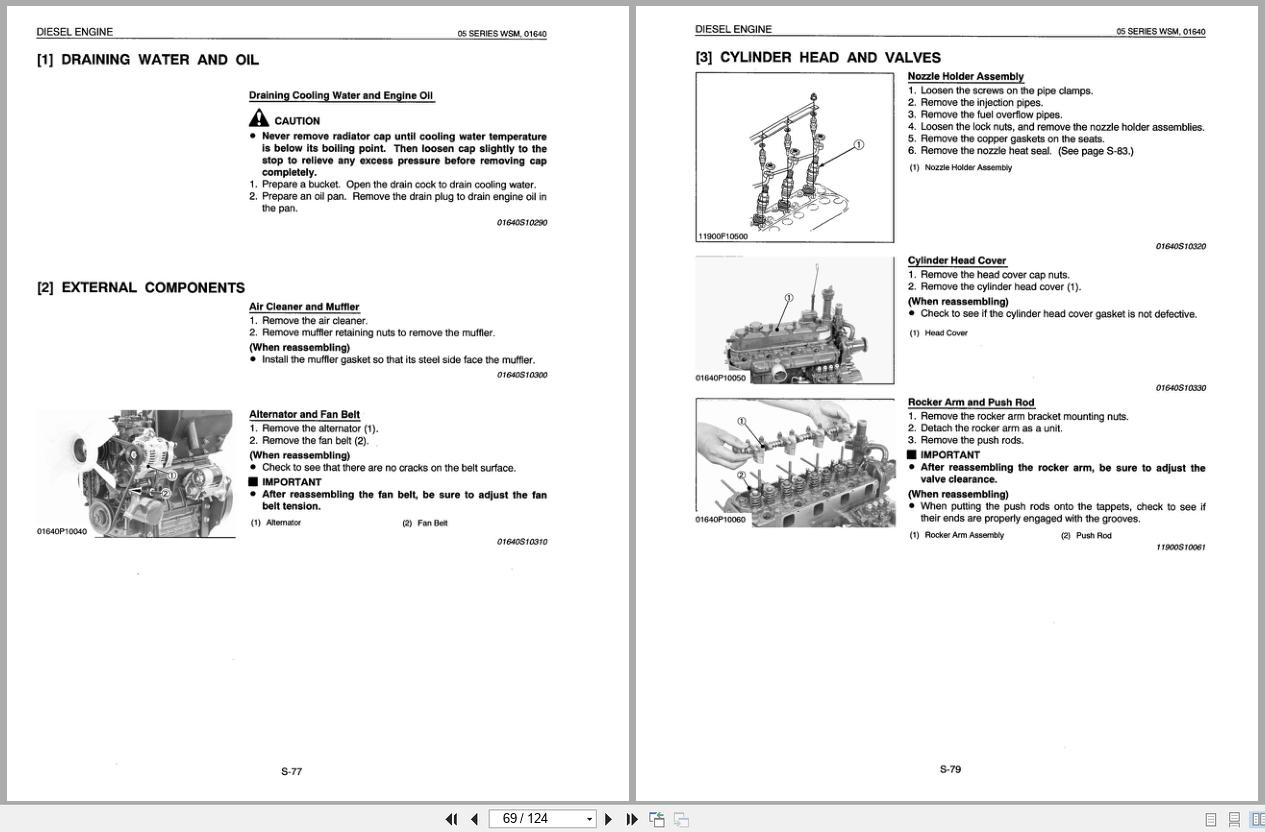 Kubota Diesel Engine D905 B to V1505 T BE Workshop Manual 01090SL 1996 (2)