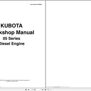 Kubota Diesel Engine D905 B to V1505 T BE Workshop Manual (1)
