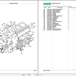 Kubota Diesel Engine K800 Spare Parts List DE (1)