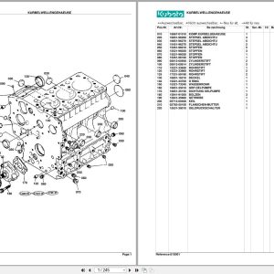 Kubota Diesel Engine KX36HS Spare Parts List DE (1)