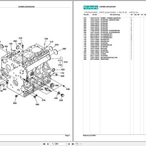 Kubota Diesel Engine KX412SV Spare Parts List DE (1)