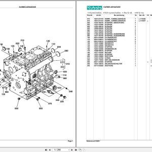 Kubota Diesel Engine KX61 2 Spare Parts List DE (1)