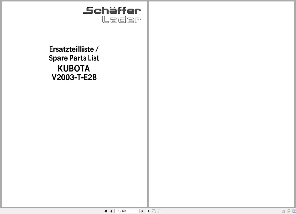 Kubota Diesel Engine V2003 T E2B Spare Parts List 2007 FR EN DE (1)