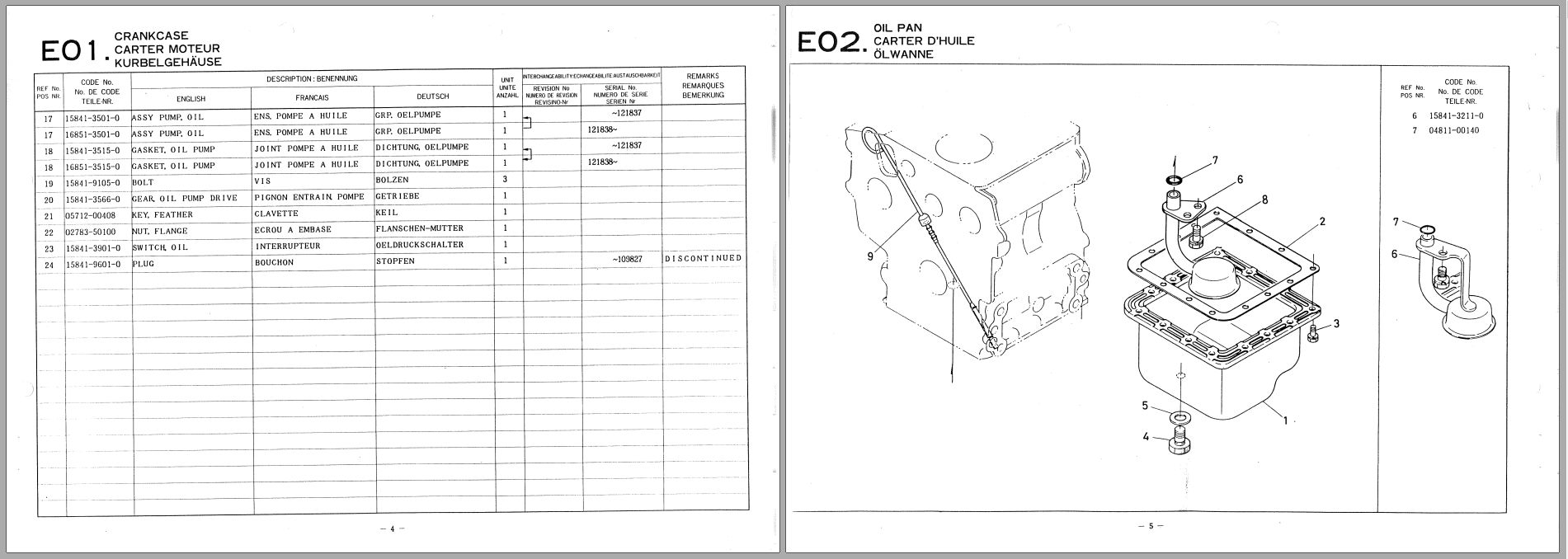 Kubota Diesel Engine Z400 BBS 1 Parts Manual EN FR DE (2)