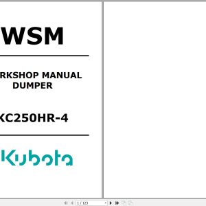Kubota Dumper KC250HR 4 Workshop Manual (1)