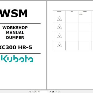 Kubota Dumper KC300 HR 5 Workshop Manual (1)