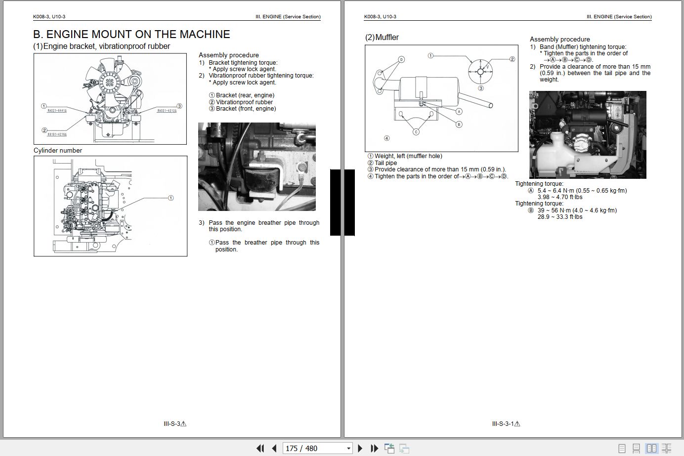 Kubota Excavator K008 3 U10 3 Workshop Manual 97899 60731 (2)