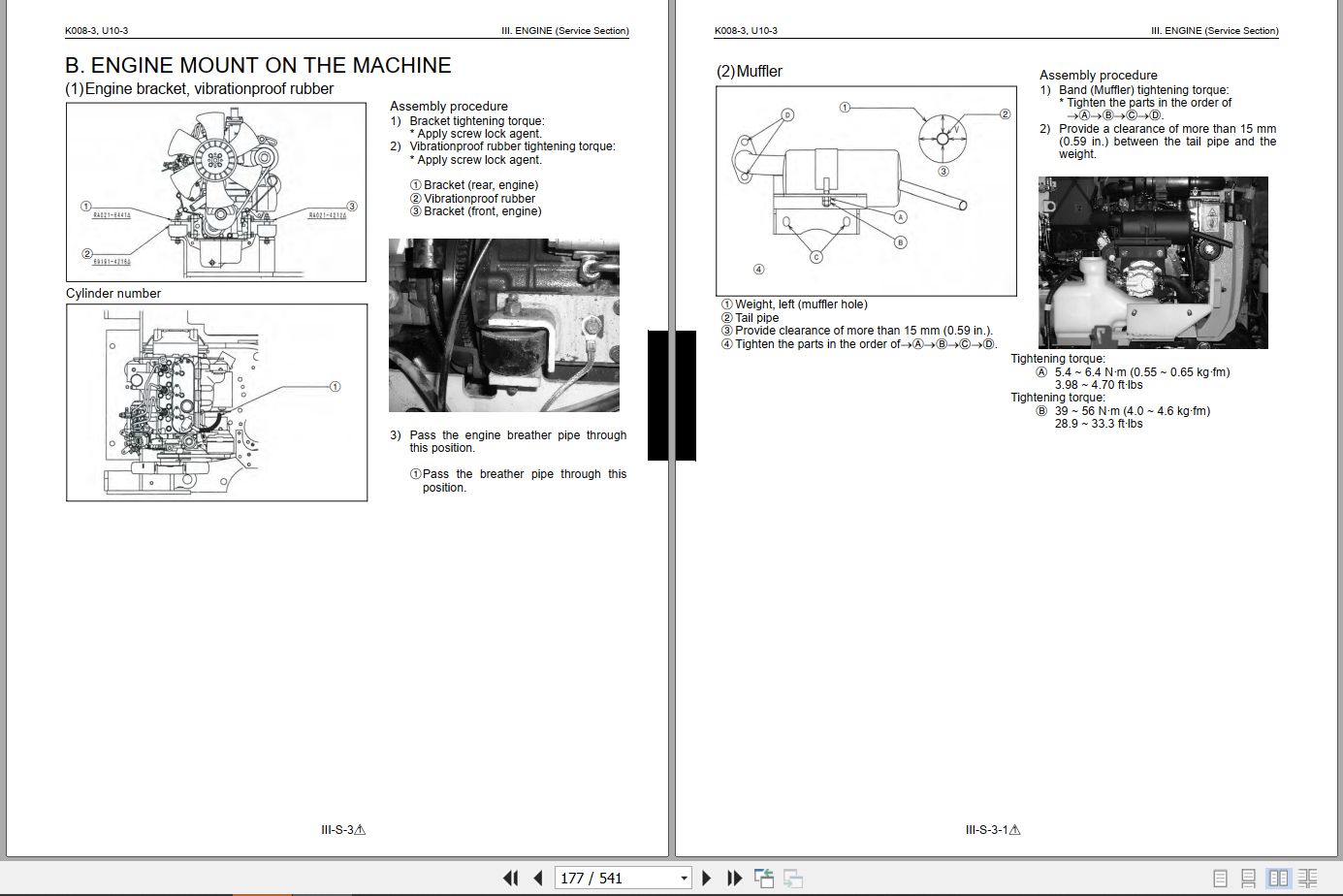 Kubota Excavator K008 3 U10 3 Workshop Manual 97899 60736 2020 (2)