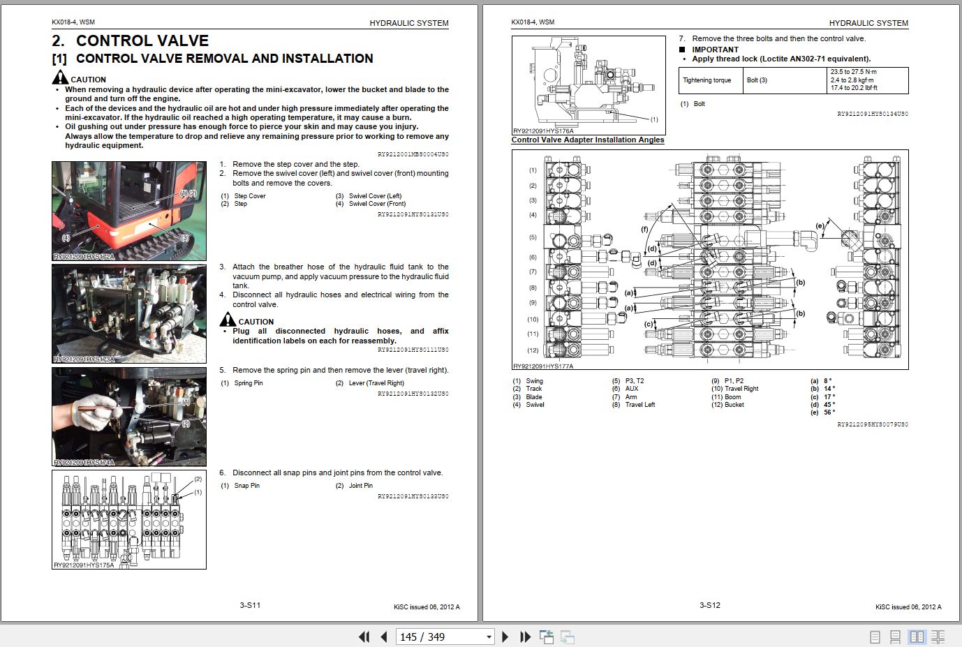 Kubota Excavator KX018 4 Workshop Manual RY911 21920 2012 (2)