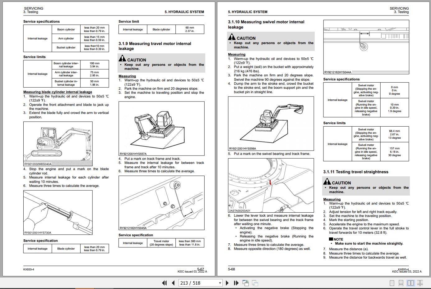 Kubota Excavator KX033 4 Workshop Manual RY911 24905 2022 (2)