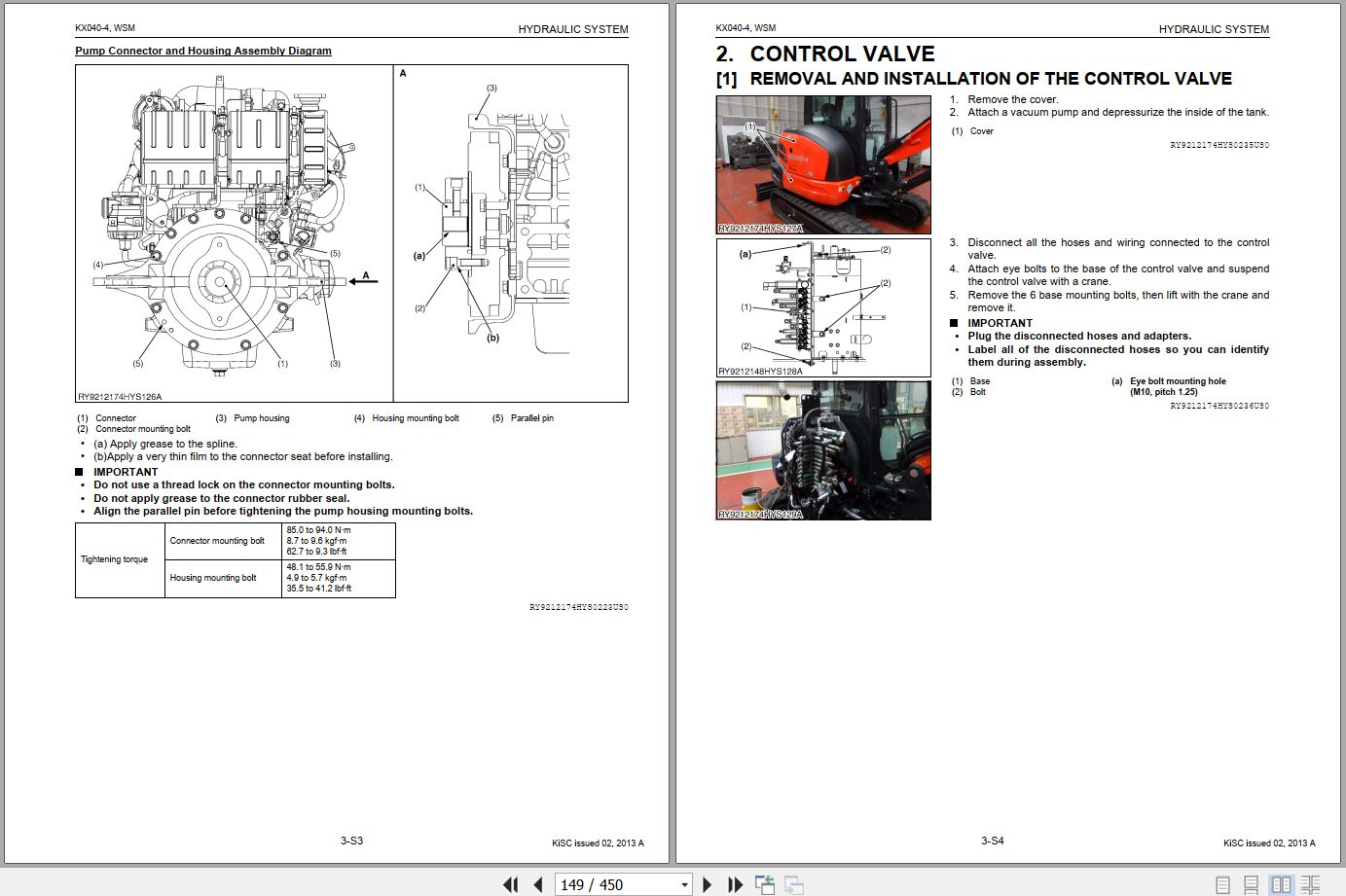 Kubota Excavator KX040 4 Workshop Manual RY911 21760 2013 (2)