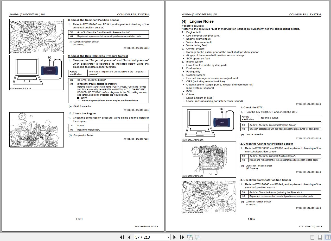 Kubota Excavator KX042 4a Diagnosis Manual RY910 28361 2022 (2)