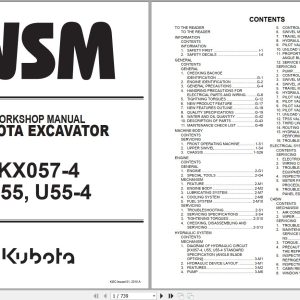 Kubota Excavator KX057 4 U55 U55 4 Workshop Manual 2010 (1)