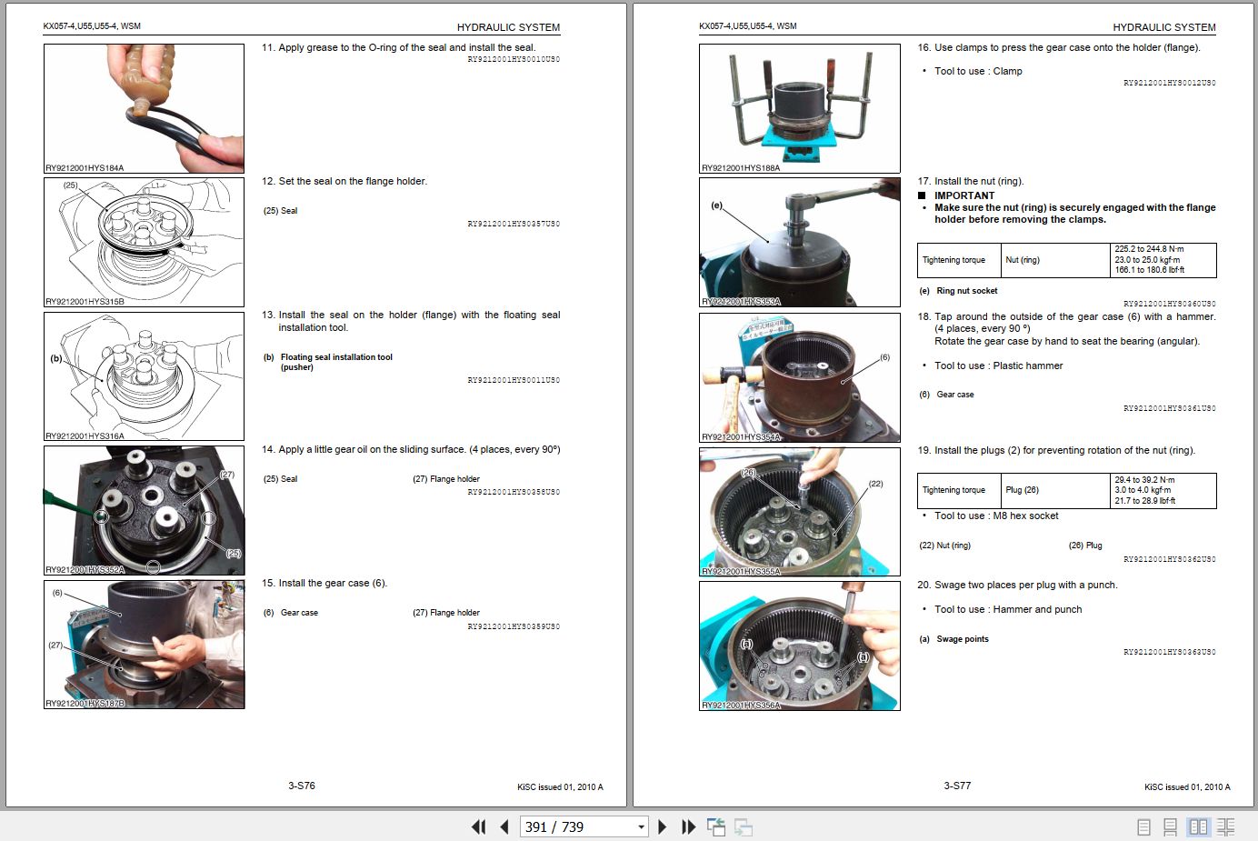 Kubota Excavator KX057 4 U55 U55 4 Workshop Manual 2010 (2)