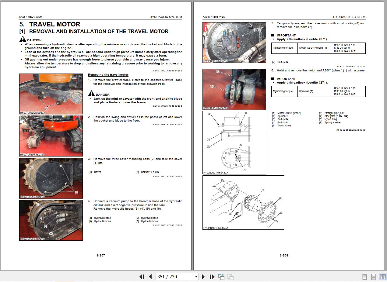 Kubota Excavator KX057 4 Workshop Manual RY911 20073 2011 (2)