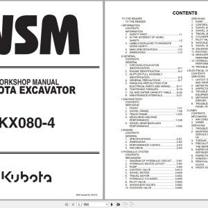 Kubota Excavator KX080 4 Workshop Manual RY911 21600 2013 (1)